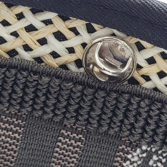 Kate Lord Womens Straw Sun Visor With Black Fabric Bow Accent - Picture 7 of 8